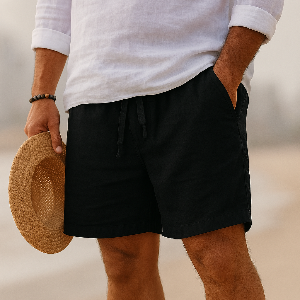 Cotton-Linen Shorts