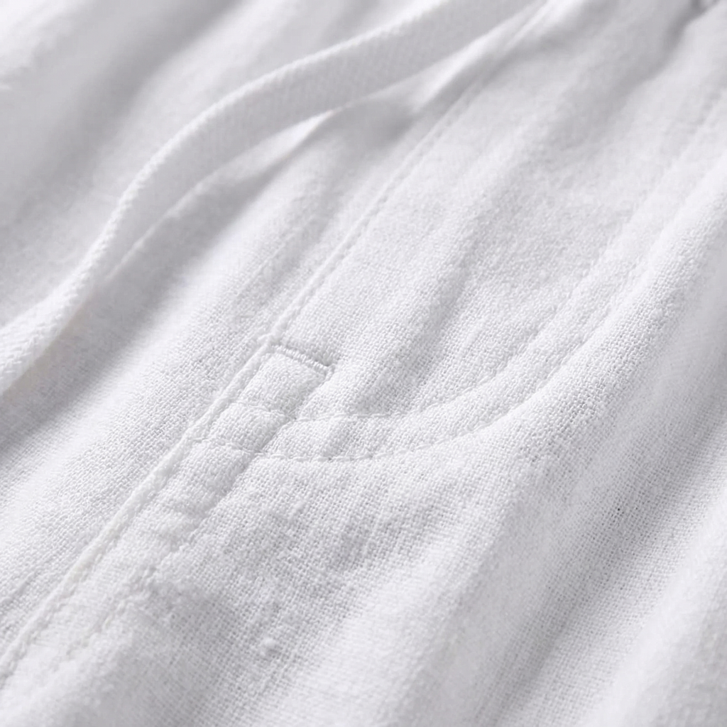 Linen-Blend Easy Trousers