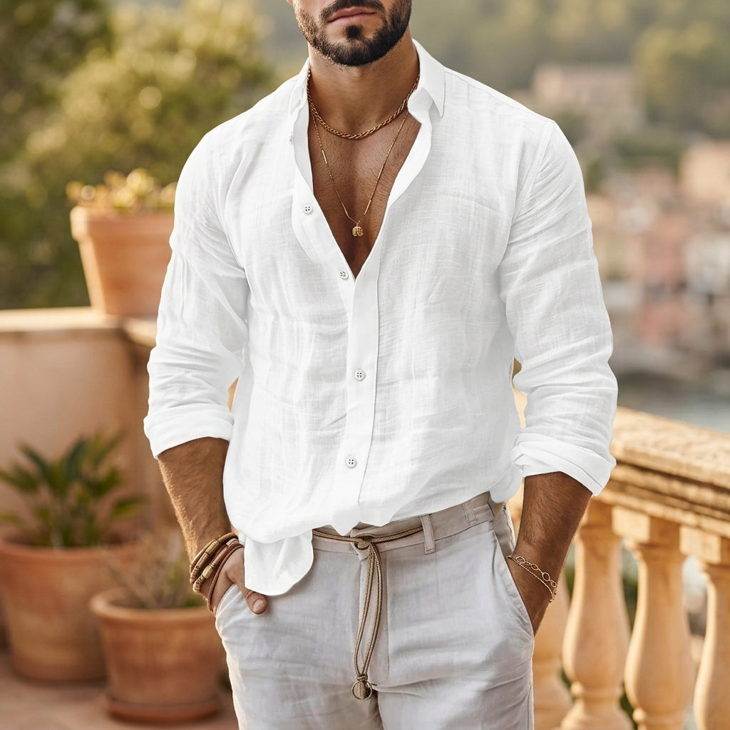 Cotton-Linen Riviera Shirt