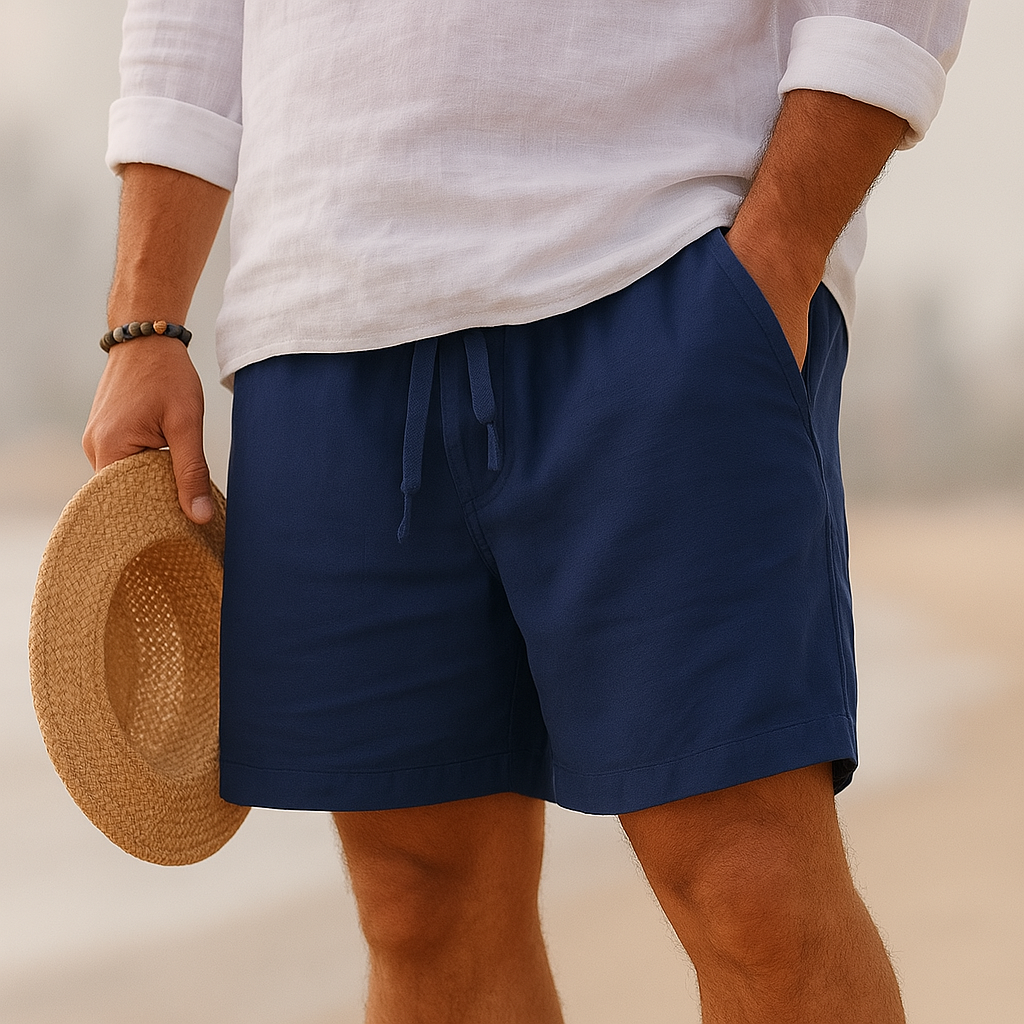 Cotton-Linen Shorts