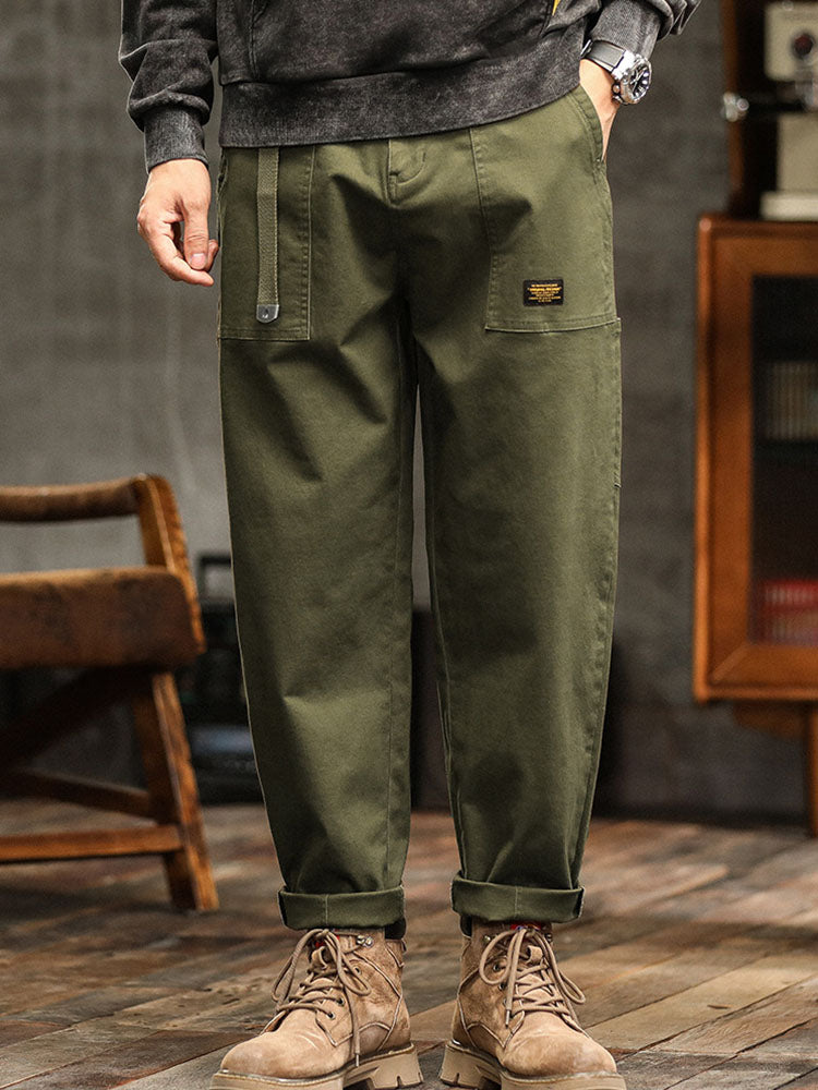 Vintage Cotton Utility Trousers