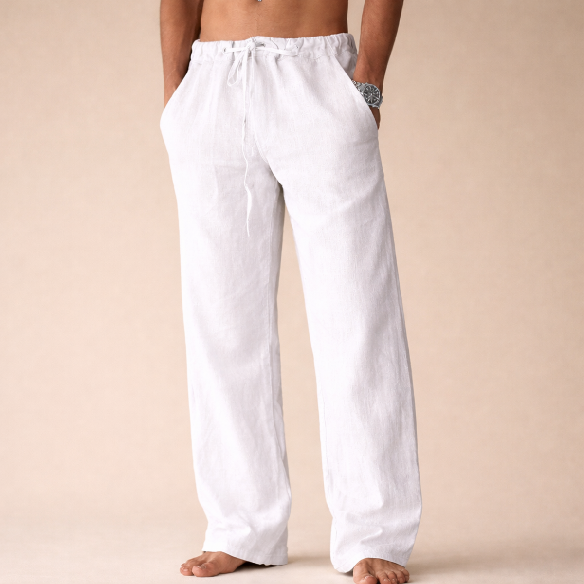 Drawstring Linen Trousers