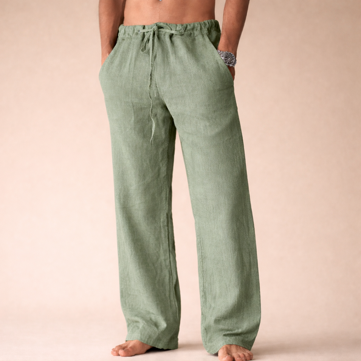 Drawstring Linen Trousers