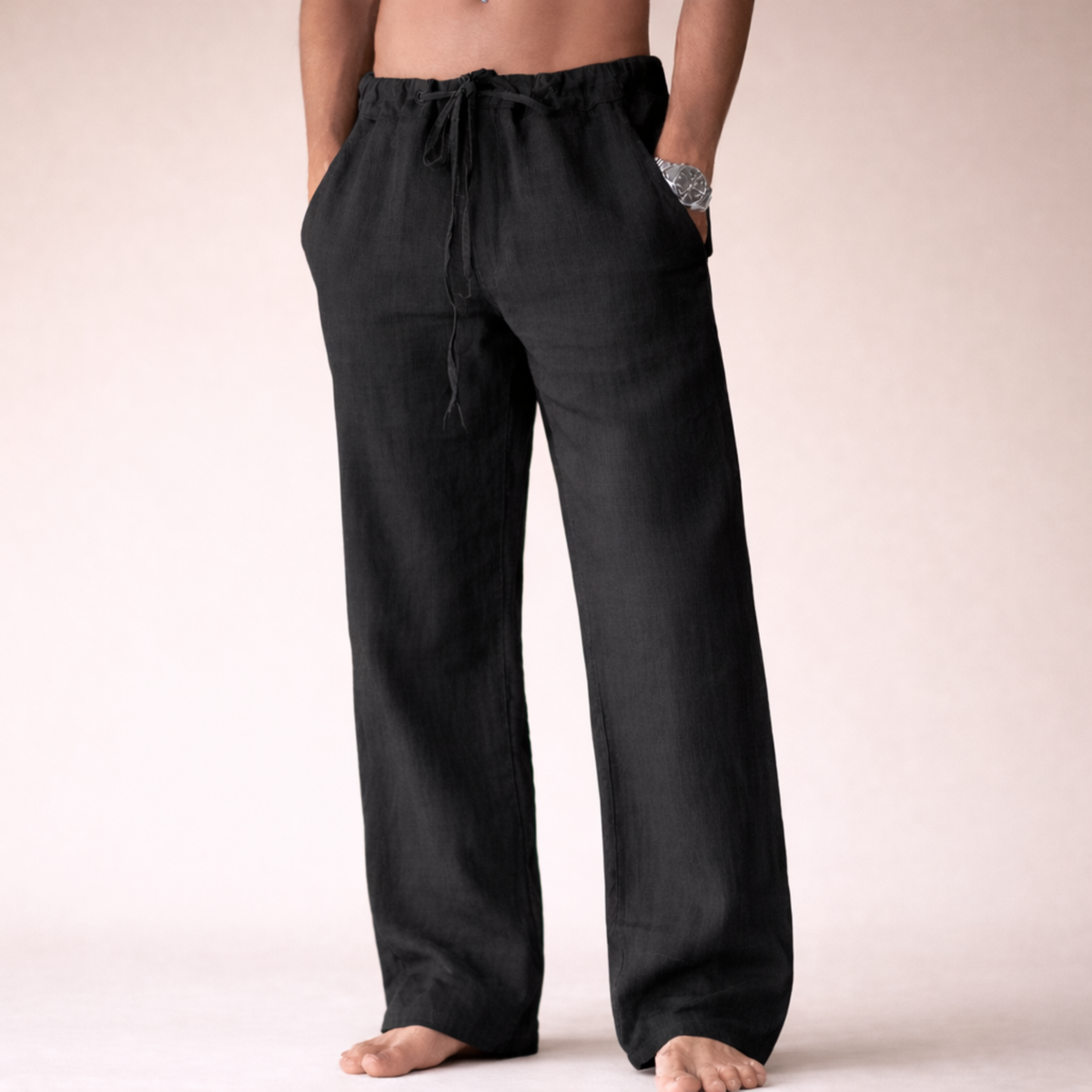 Drawstring Linen Trousers