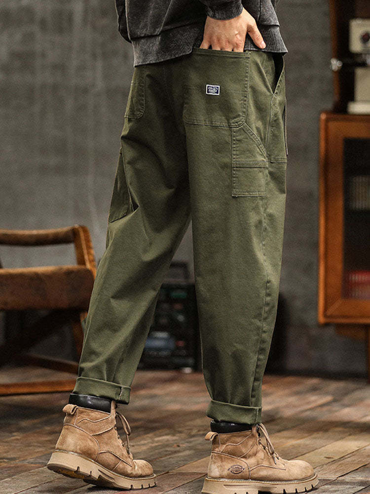 Vintage Cotton Utility Trousers