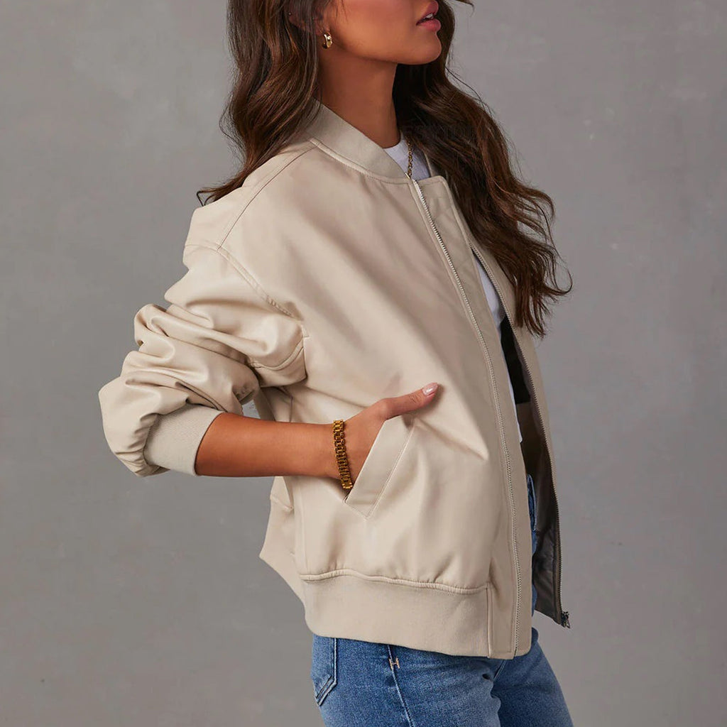 Leather Bomber Jacket