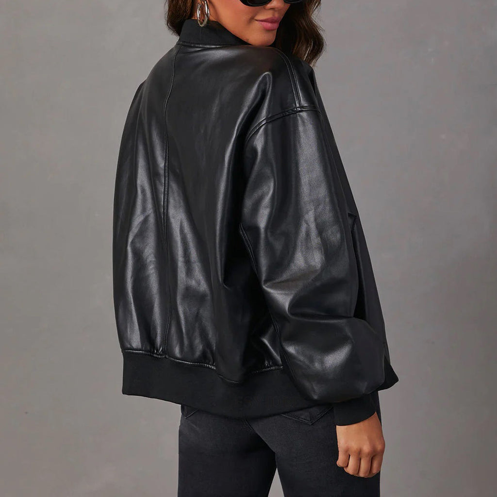 Leather Bomber Jacket