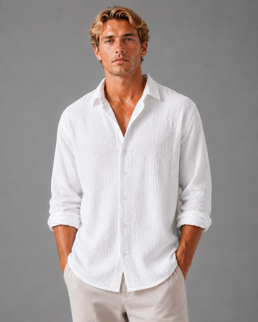 Classic Cotton-Linen Shirt