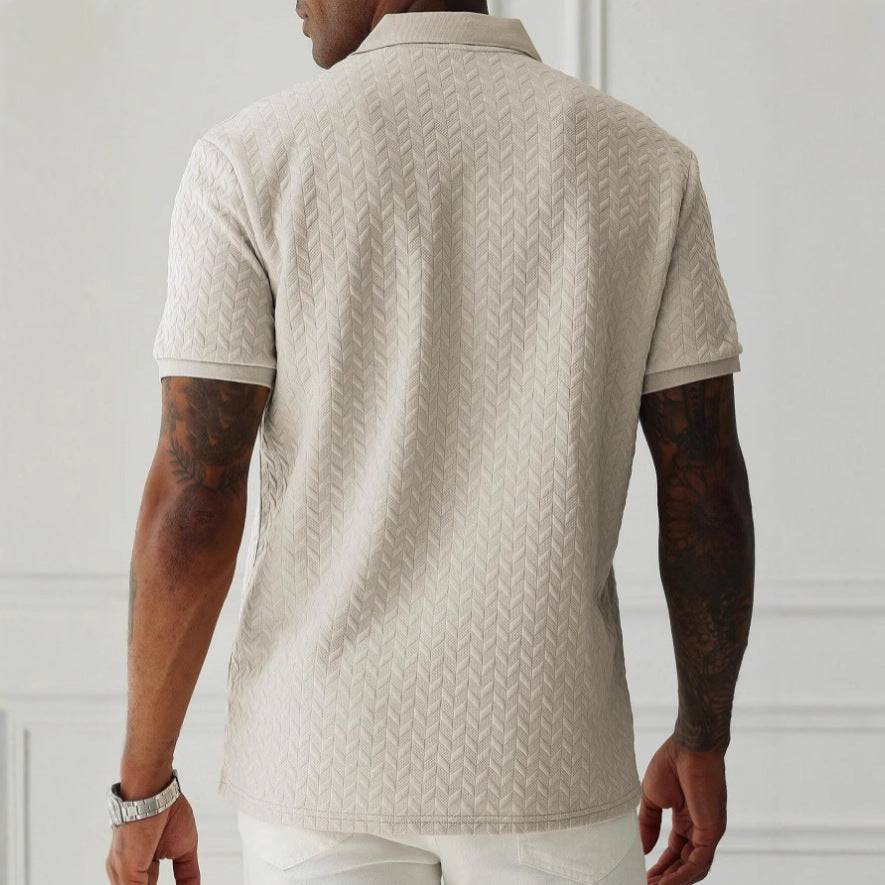 Textured Knit Polo