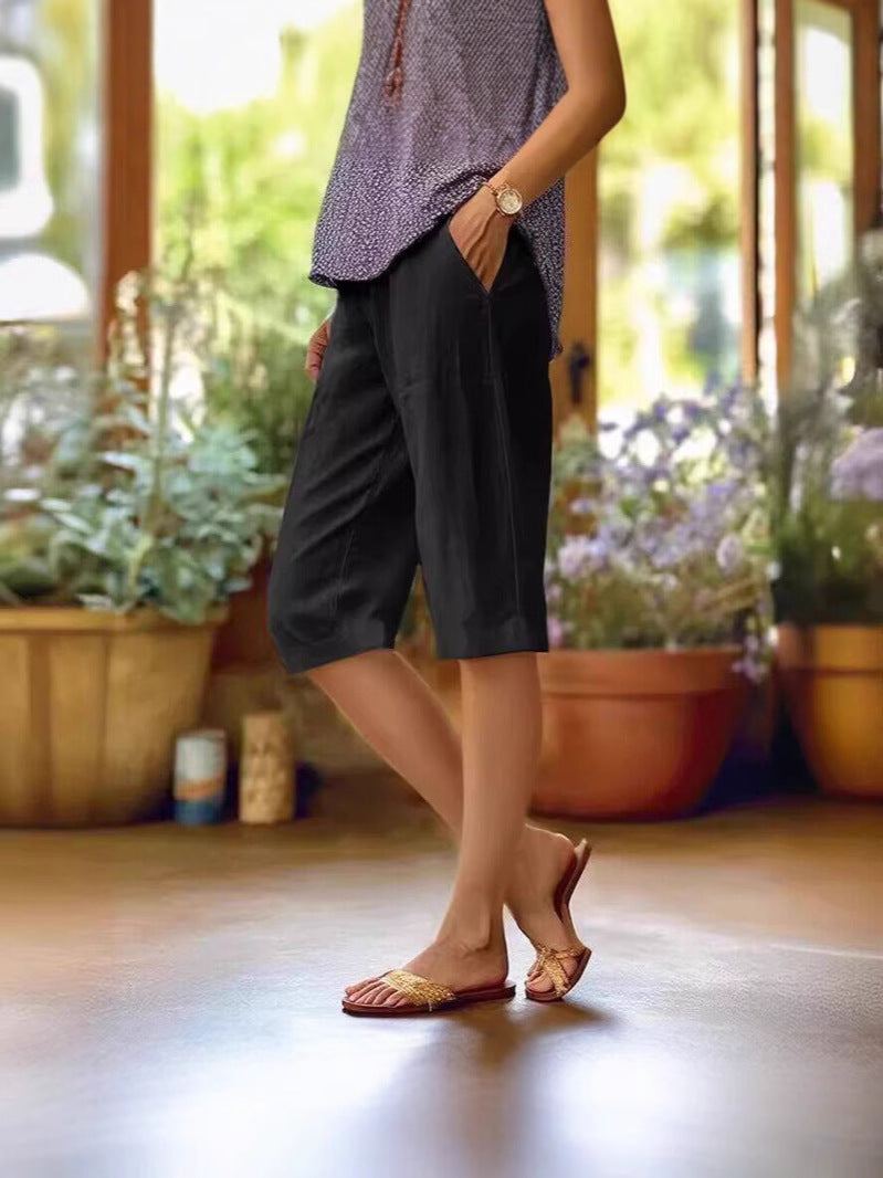 Linen Capri Trousers