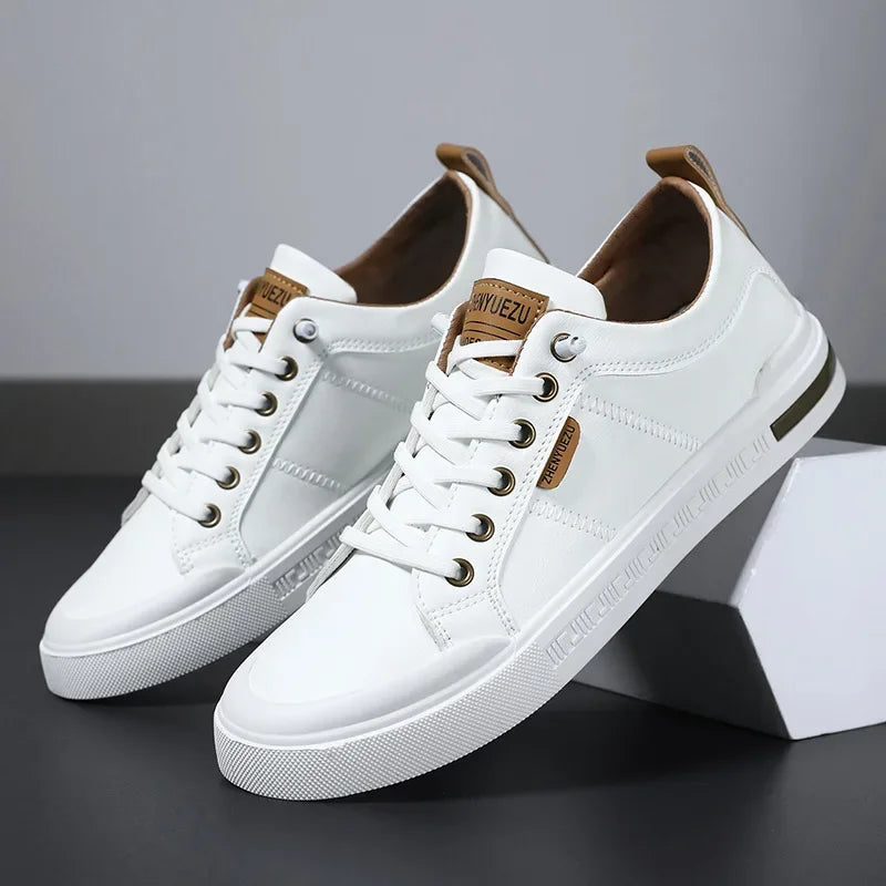 Two-Tone Leather Sneakers
