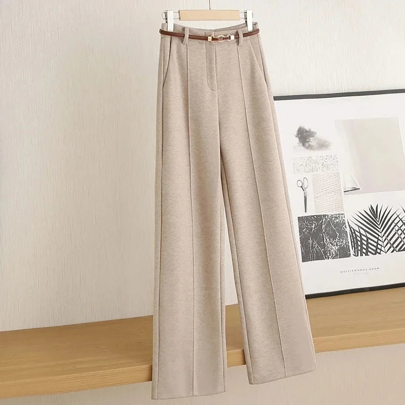 Wool Straight-Leg Trousers