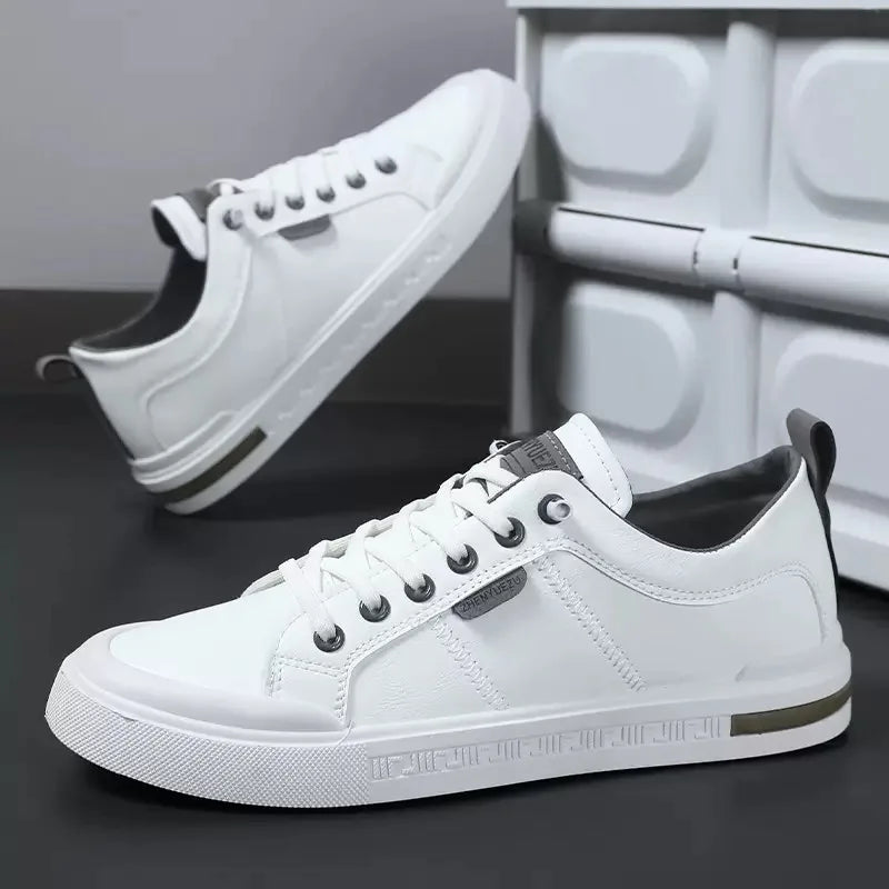 Two-Tone Leather Sneakers