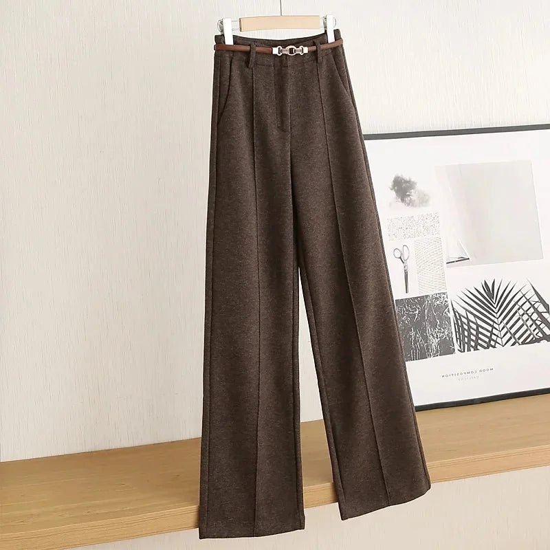 Wool Straight-Leg Trousers