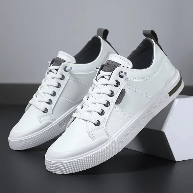Two-Tone Leather Sneakers