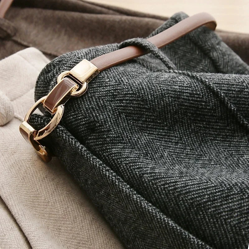 Wool Straight-Leg Trousers
