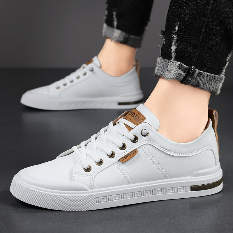 Two-Tone Leather Sneakers