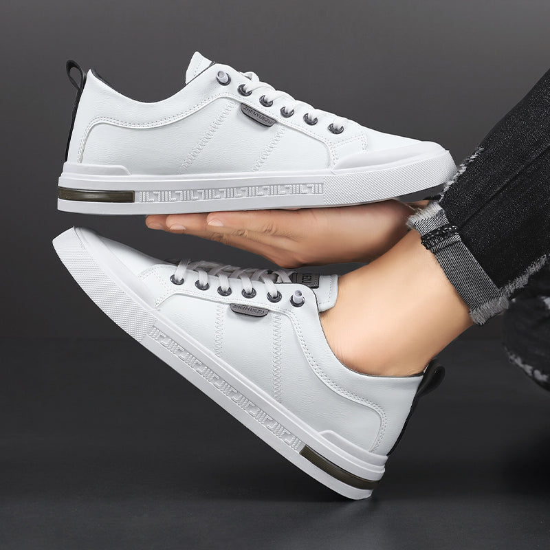 Two-Tone Leather Sneakers