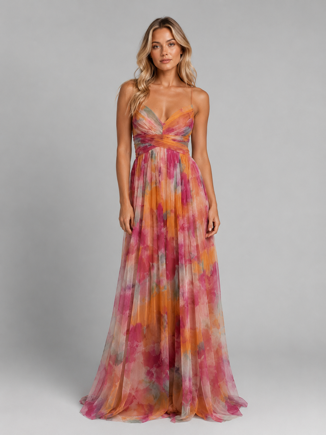 Floral V-Neck Maxi Dress