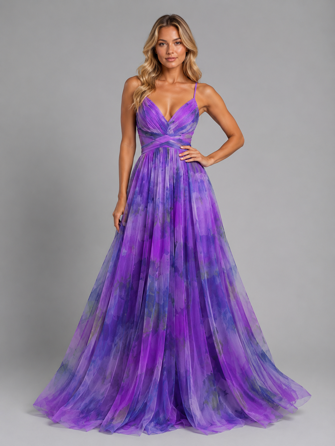 Floral V-Neck Maxi Dress