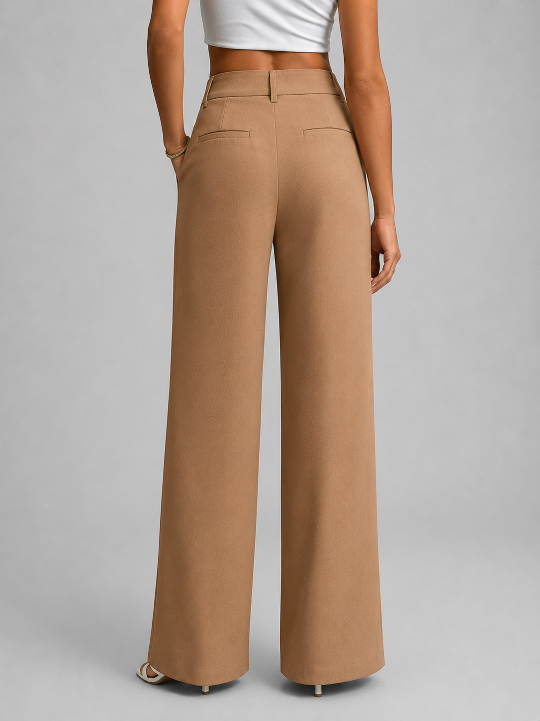 High-Waisted Wide-Leg Trousers