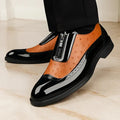 Ostrich-Texture Leather Shoes