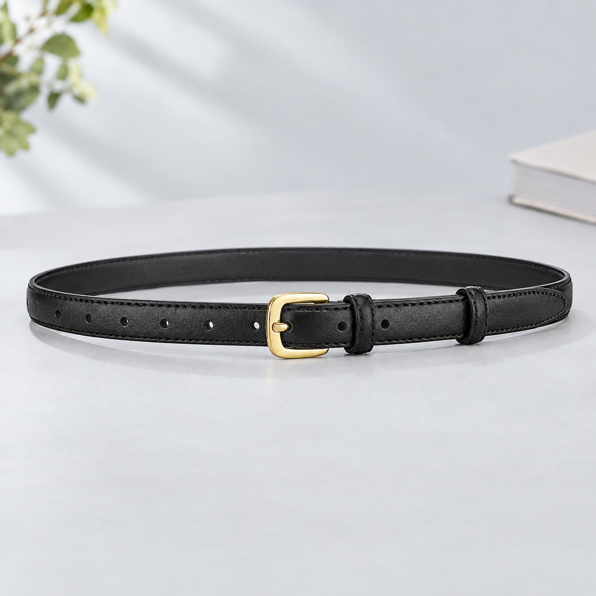 Slim Leather-Look Belt