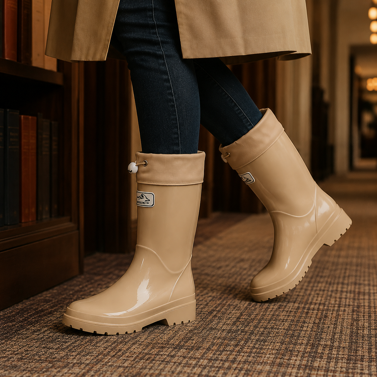 Drawstring Rain Boots