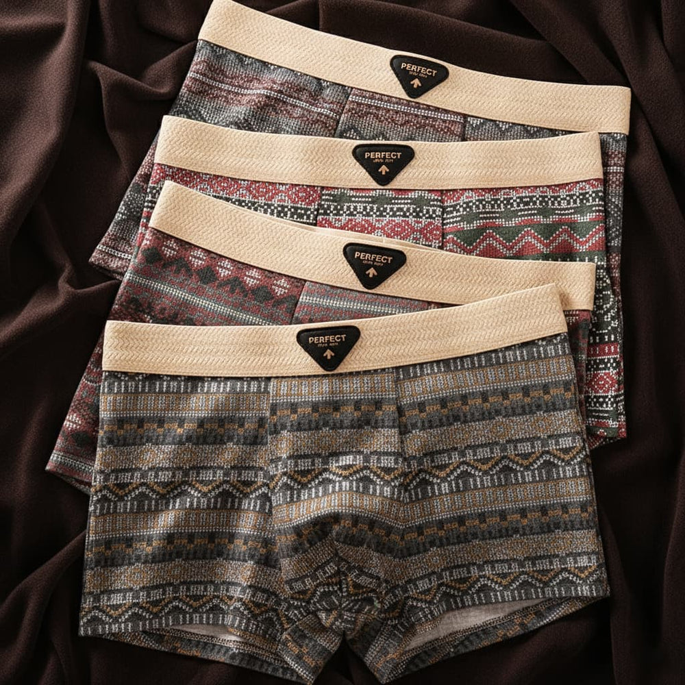 Men's Retro Cotton Boxer Briefs