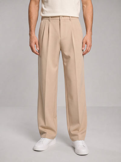 Straight-Leg Tailored Trousers