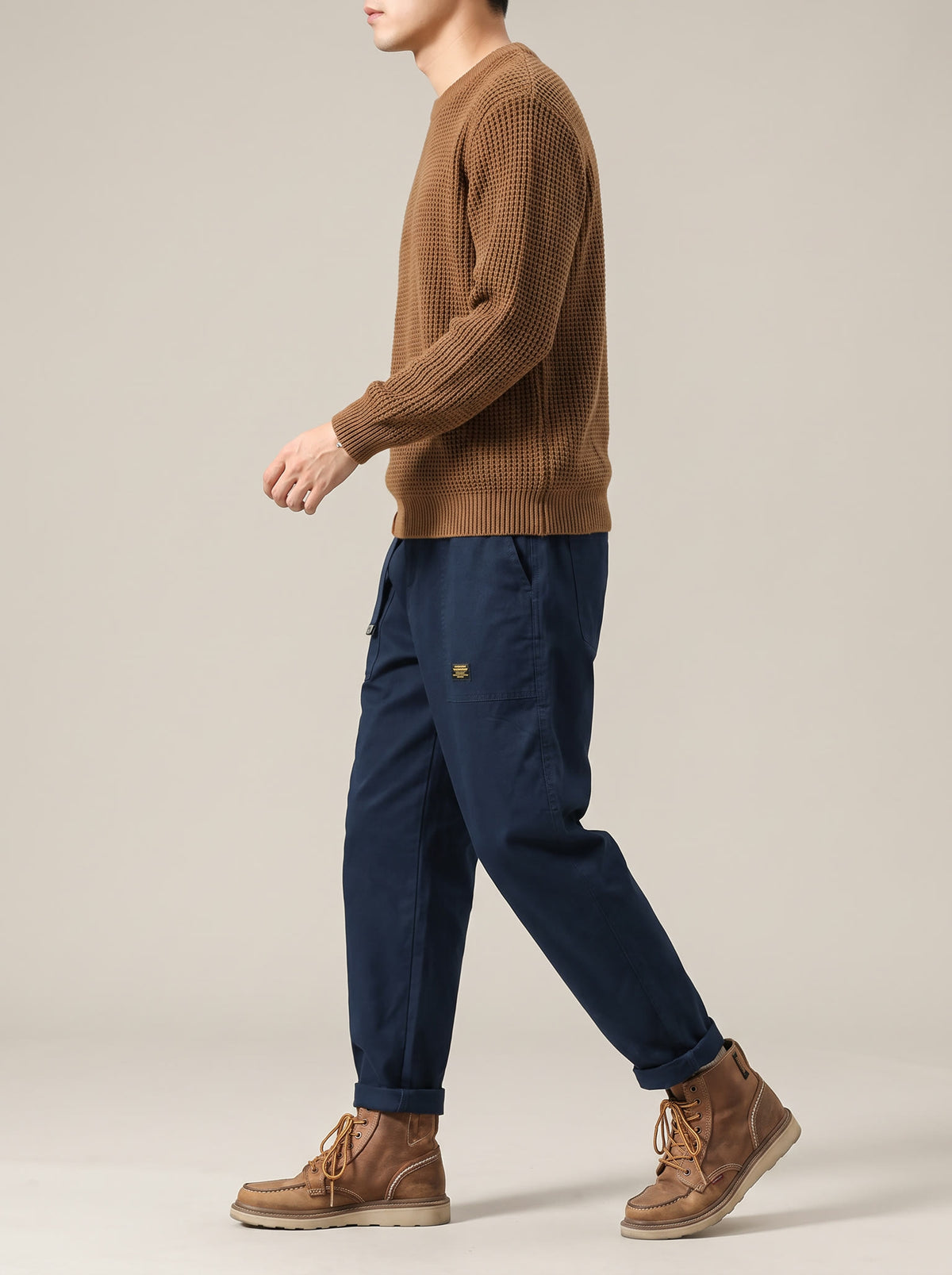 Men's Stretch Utility Trousers in Navy Blue