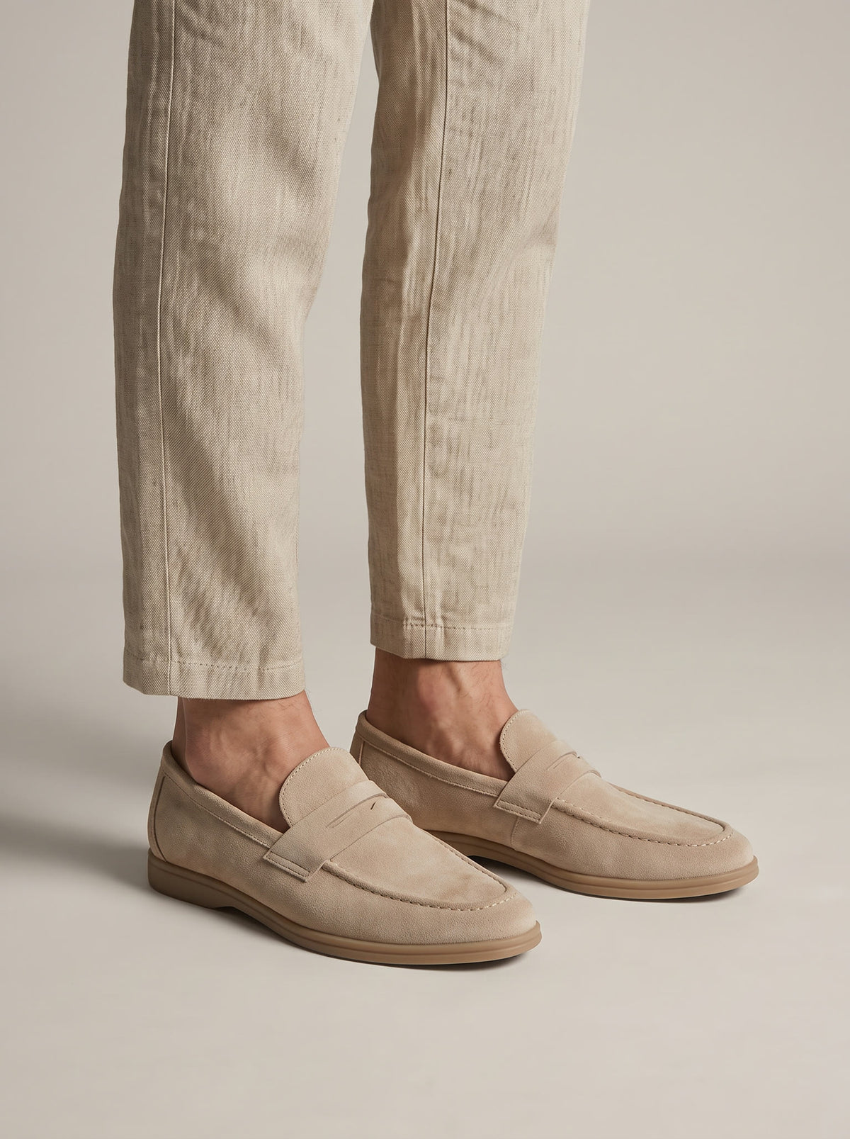 Men's Suede Penny Loafers - view 5
