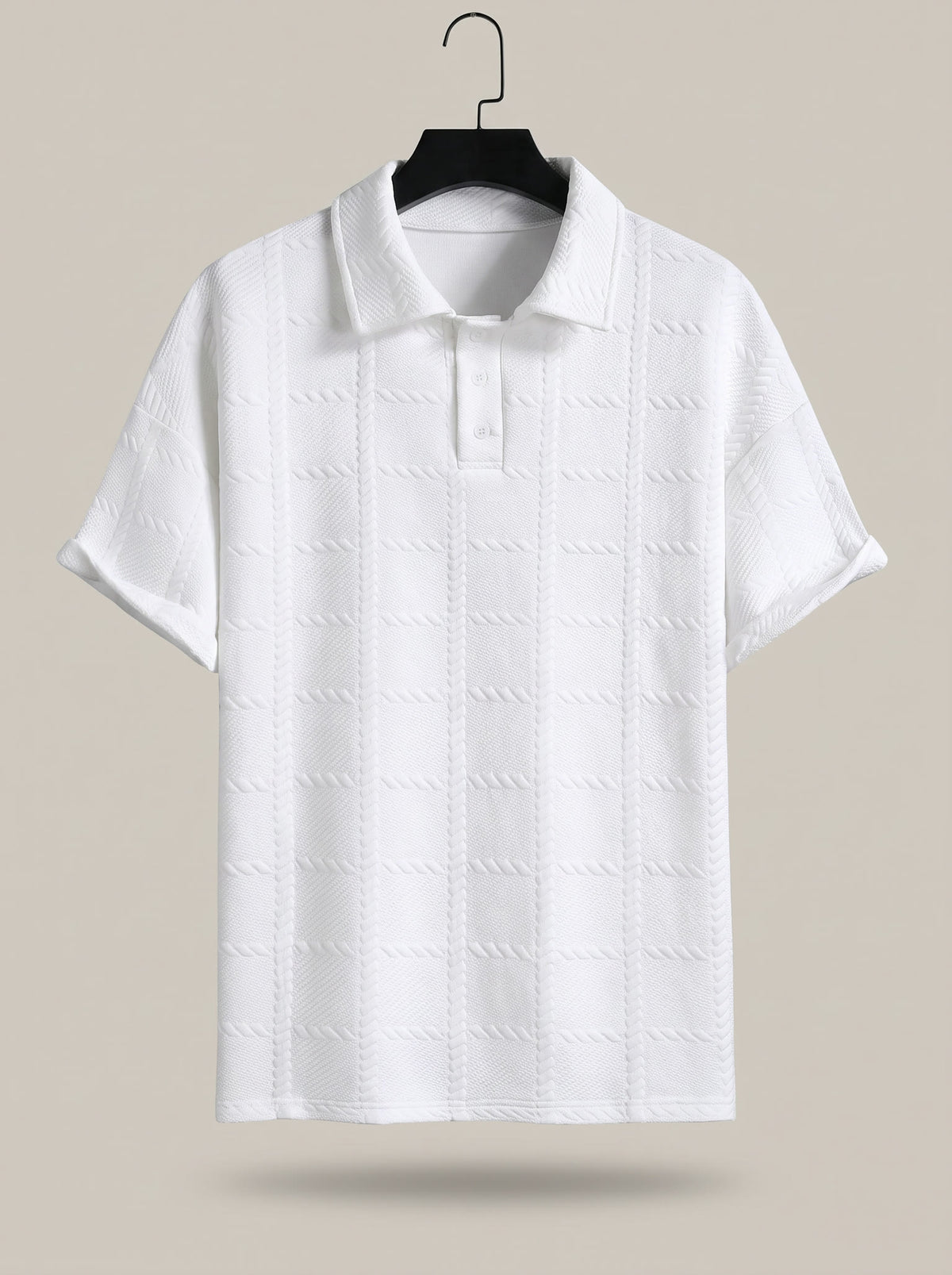 Men's Textured Knit Polo - view 3