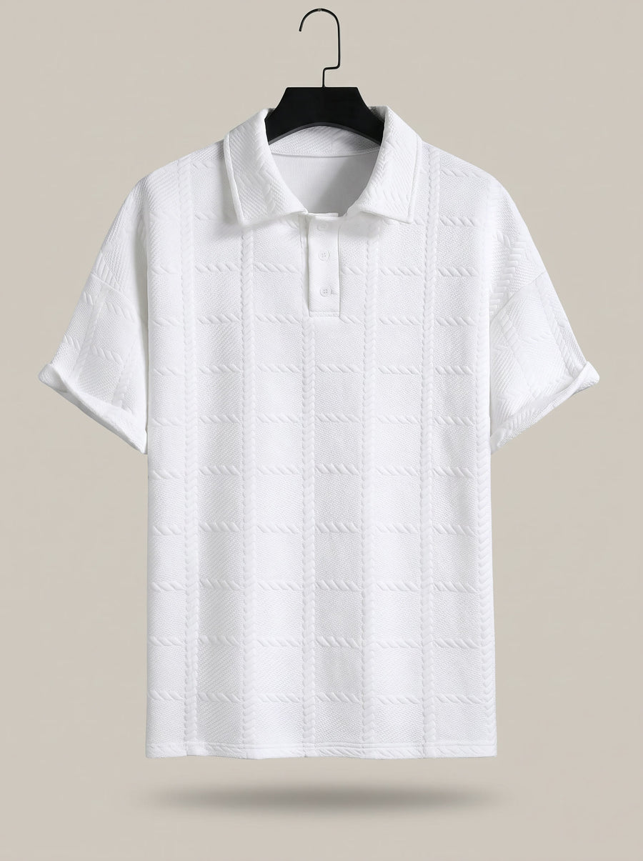 Men's Textured Knit Polo - view 3