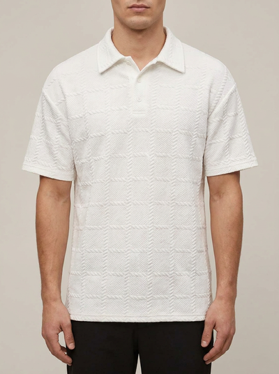 Textured Knit Polo