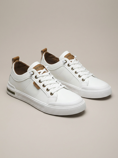 Two-Tone Leather Sneakers