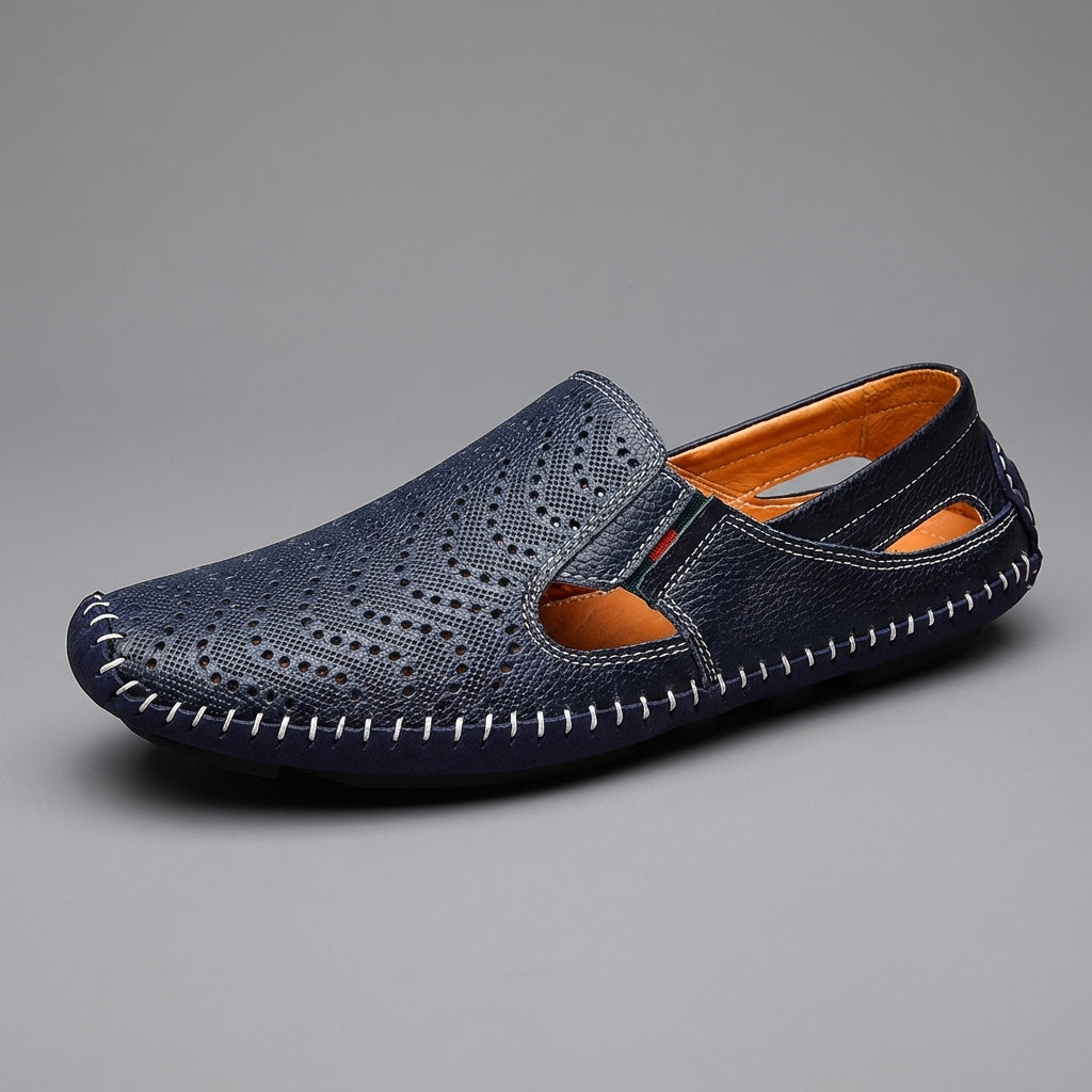 Perforated Leather Sandals