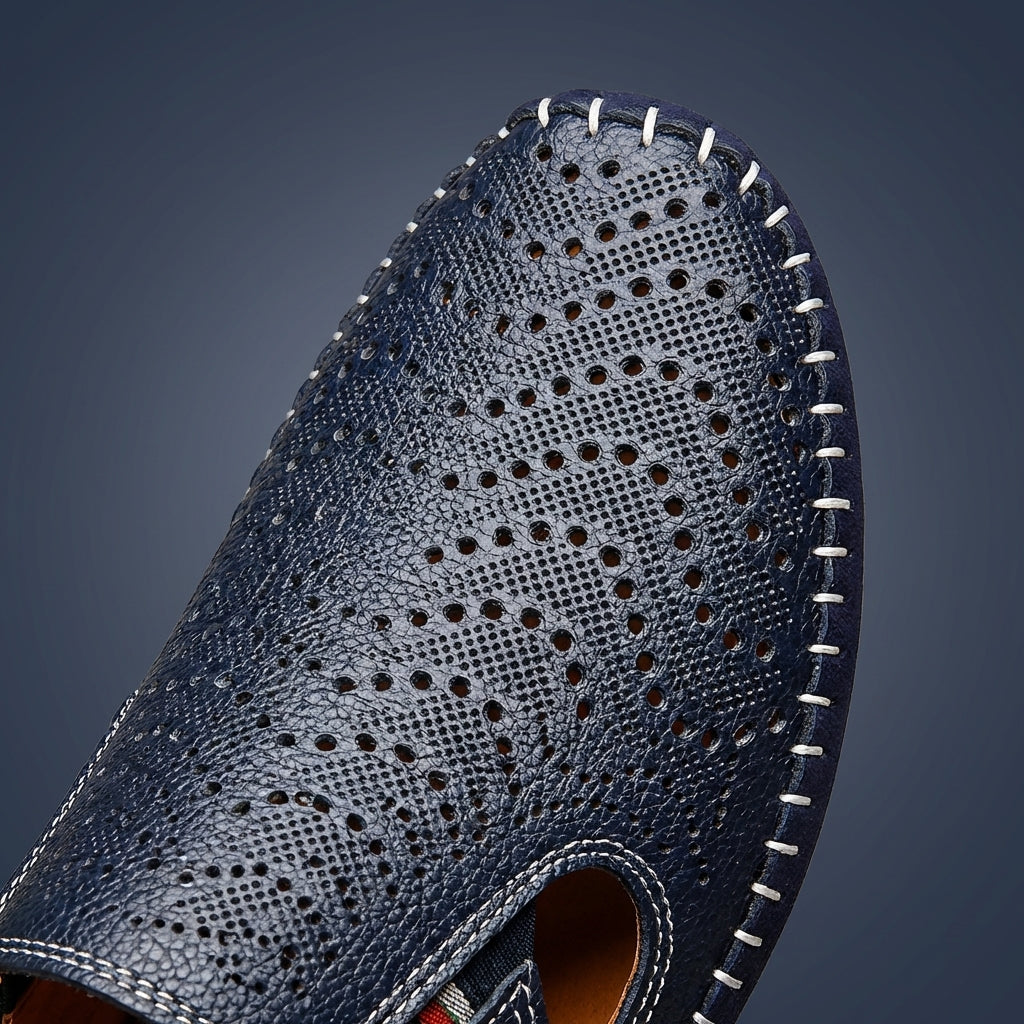 Perforated Leather Sandals