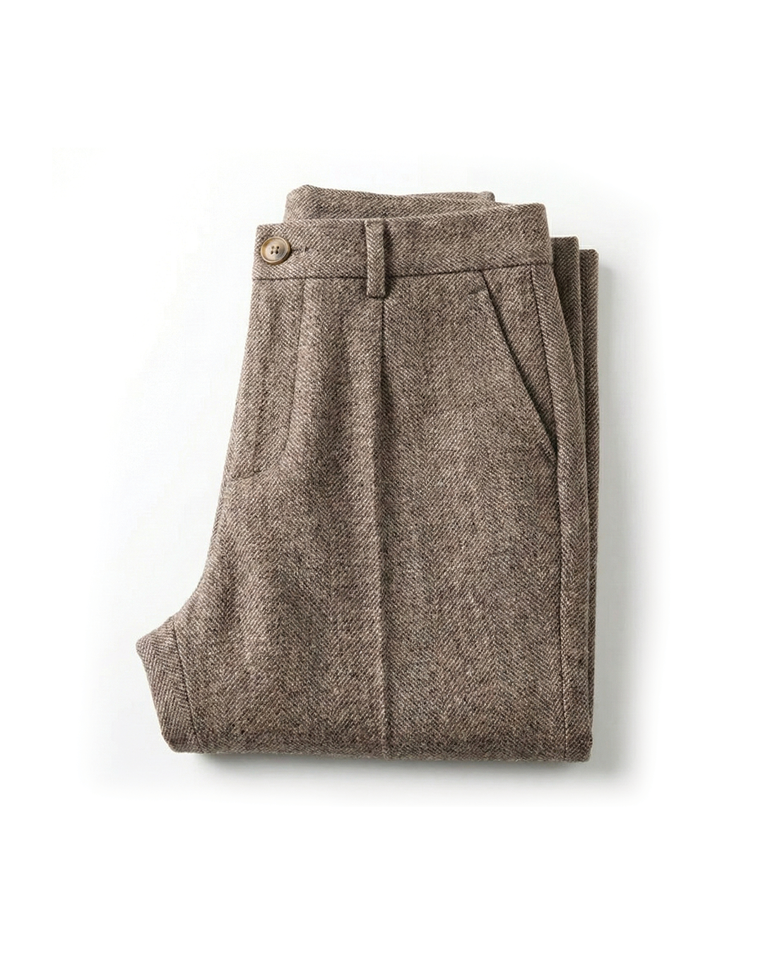 Herringbone Wool Trousers