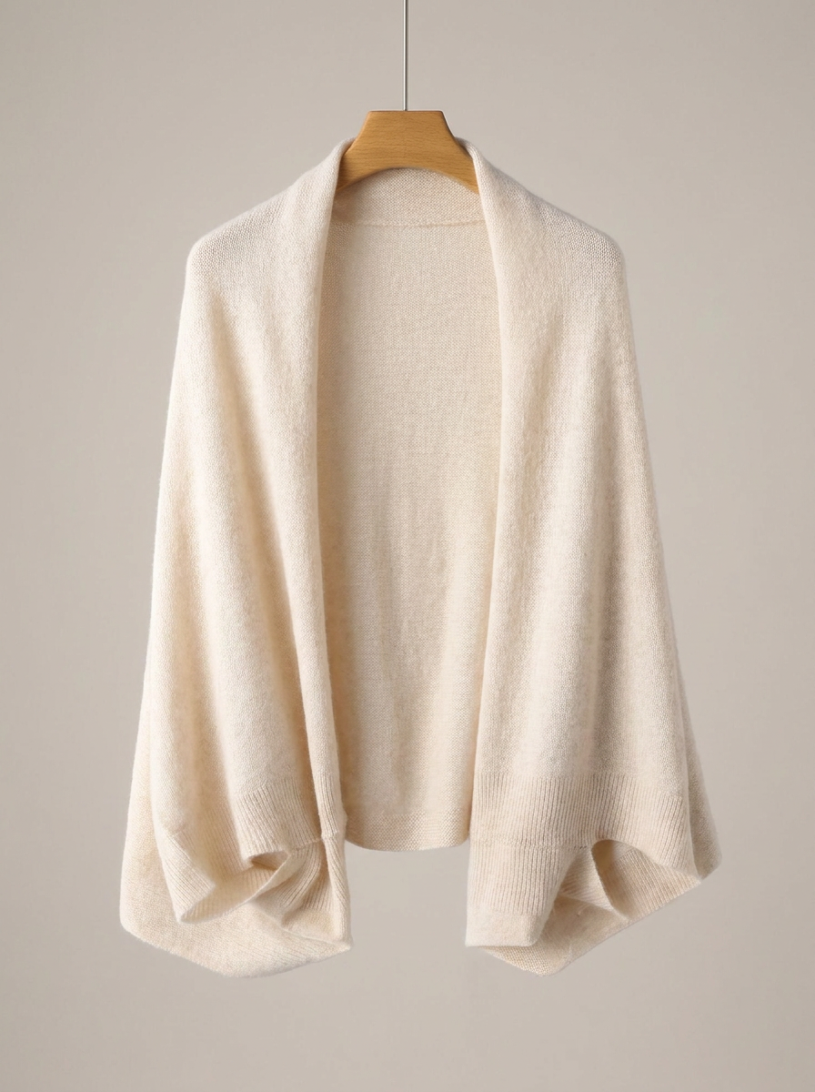 Women's Pure Wool Shawl in Cream