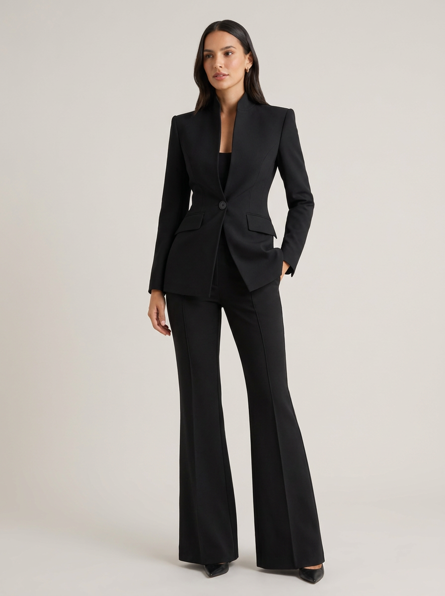 Women's Tailored Suit Set in Black